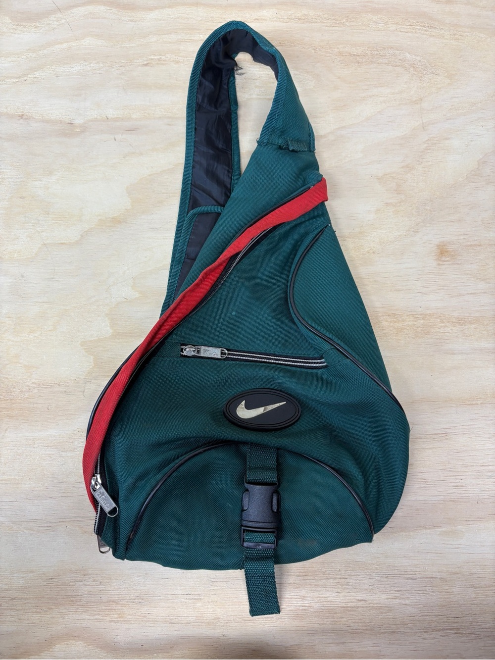 Nike Teal Sling Bag with Red Trim